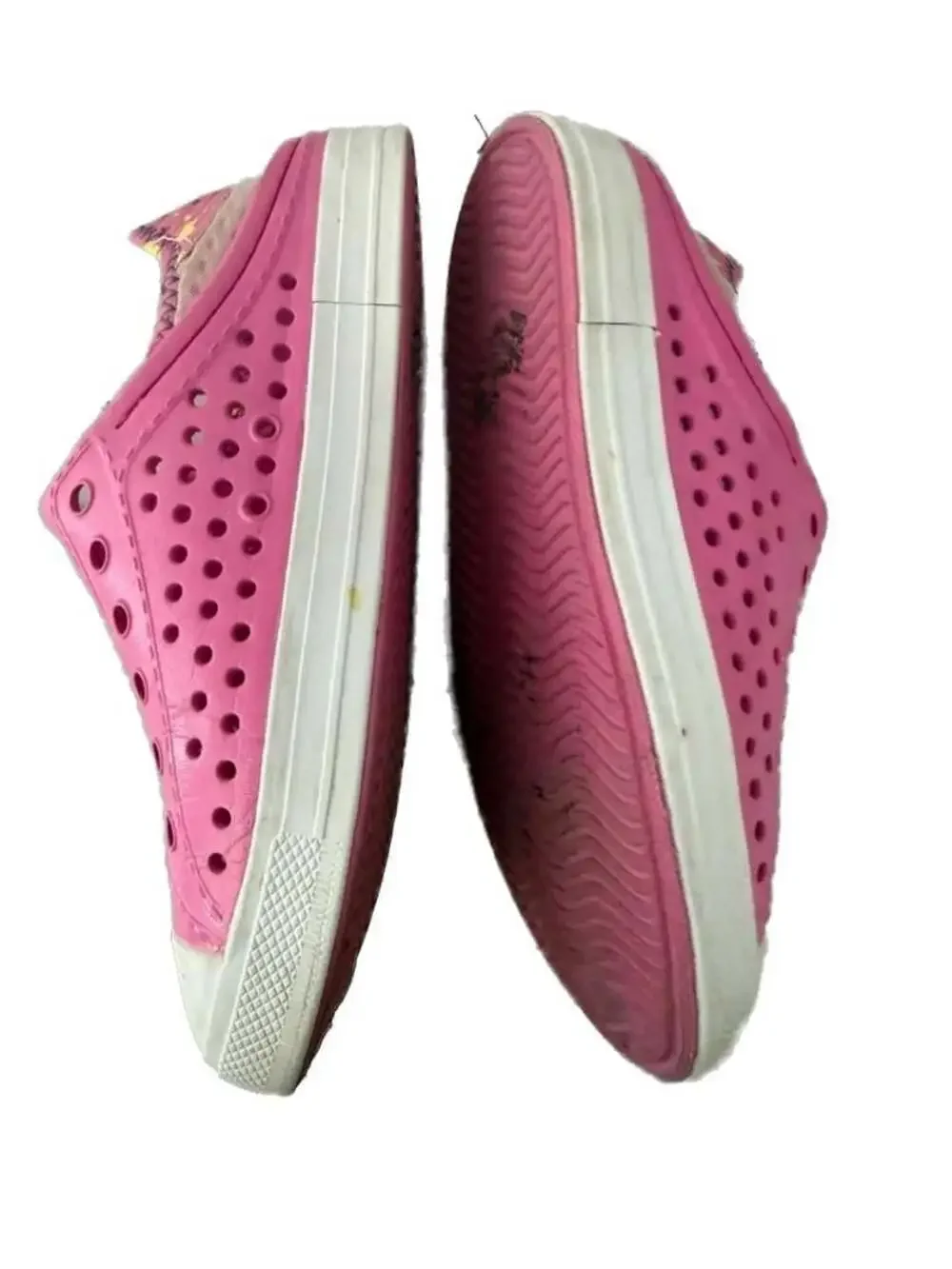 Skechers Girl's Guzman foamies Sandcastle Dreamer Pink Slip-On Shoes-Size 2